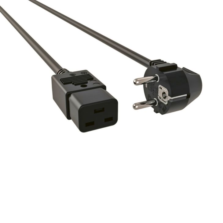Électrification des bureaux et gestion des câbles - Bachmann - Cordon rallonge H05VV-F 3G1,5mmý Noir Length: 0,75m (356.1972) - 356.1972