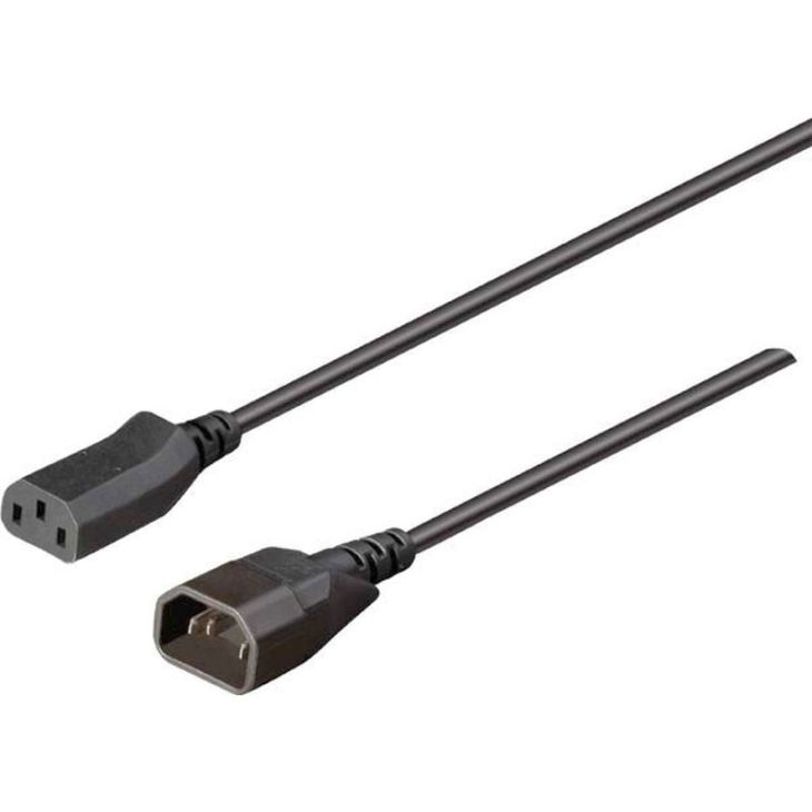 Électrification des bureaux et gestion des câbles - Bachmann - IEC Câbles de connexion H05VV-F 3G1,5mm² Gris, Longeur: 0,75m - 356.938