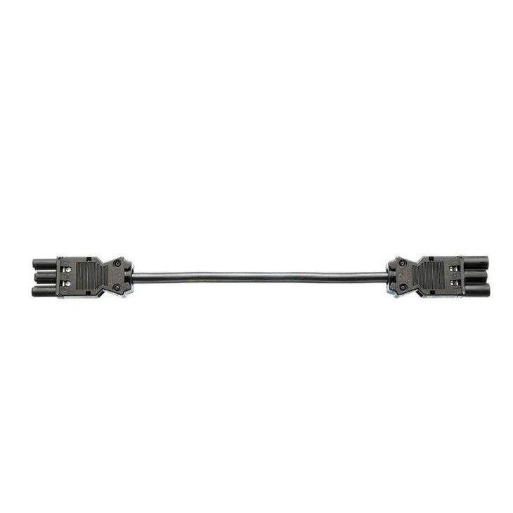 Kantoor elektrificatie en kabelmanagement - Bachmann - Recht verlengsnoer H05VV-F 3G1.5mm², 0,3m GST18i3 zwart - 375.050
