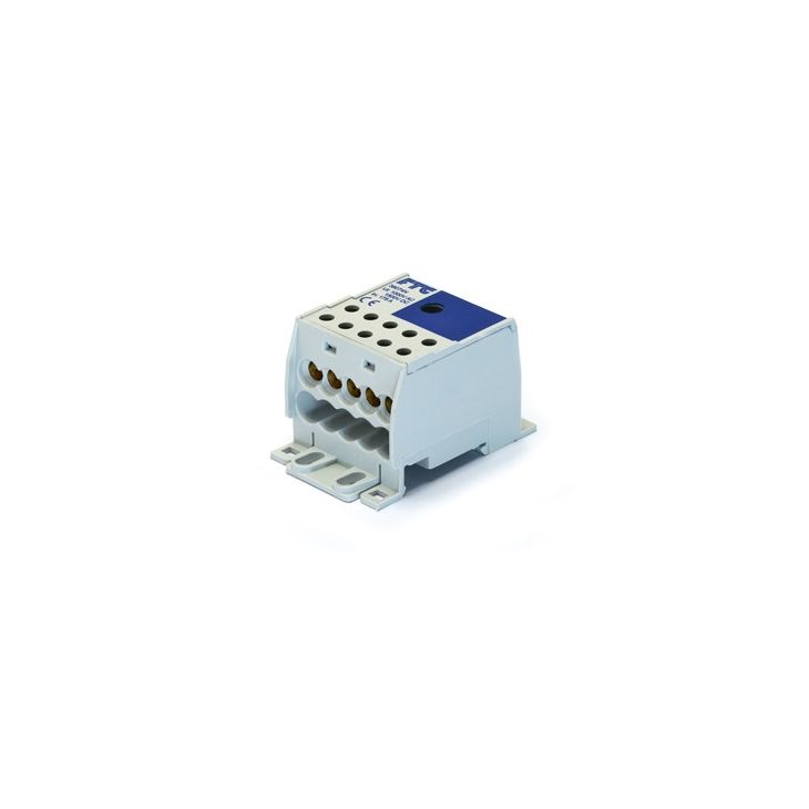 Installatiemateriaal - Verdeelblok, 1-polig, 175A, 11 connecties, blauw - 38074N