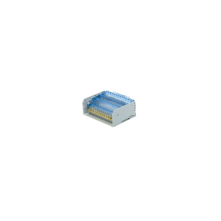 Installatiemateriaal - Verdeelblok, 2-polig, 125A, 13 connecties, grijs - 38122