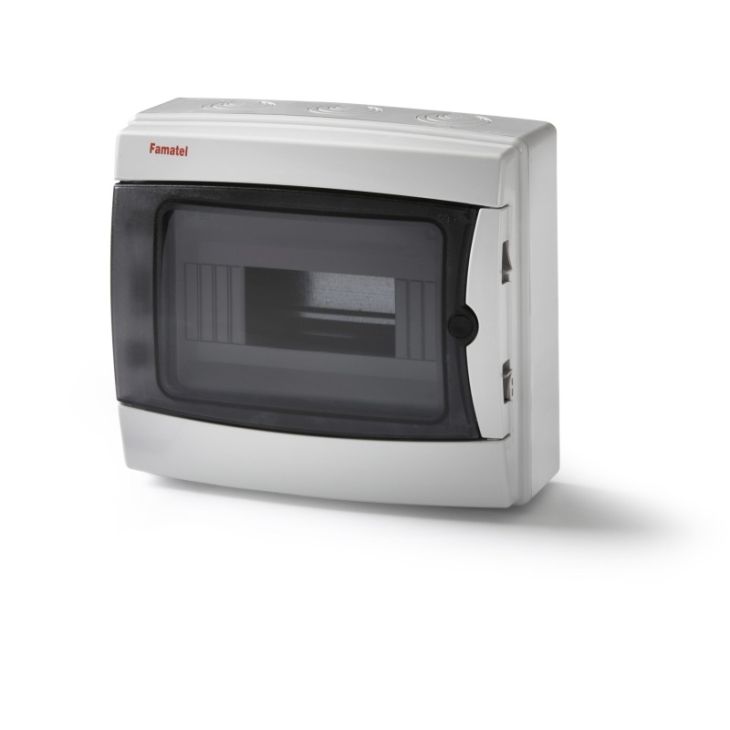 Installatiemateriaal - Famatel - Acqua IP65 - Verdeelkast 1 x 8 modules - 3908-T