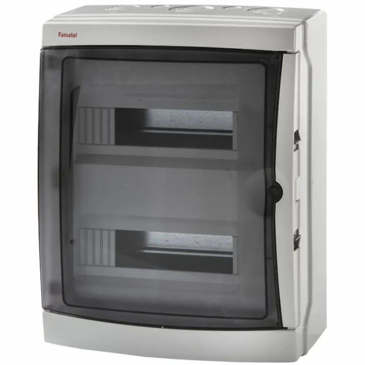 Installatiemateriaal - Famatel - Acqua IP65 - Verdeelkast 2 x 13 modules - 3926-T