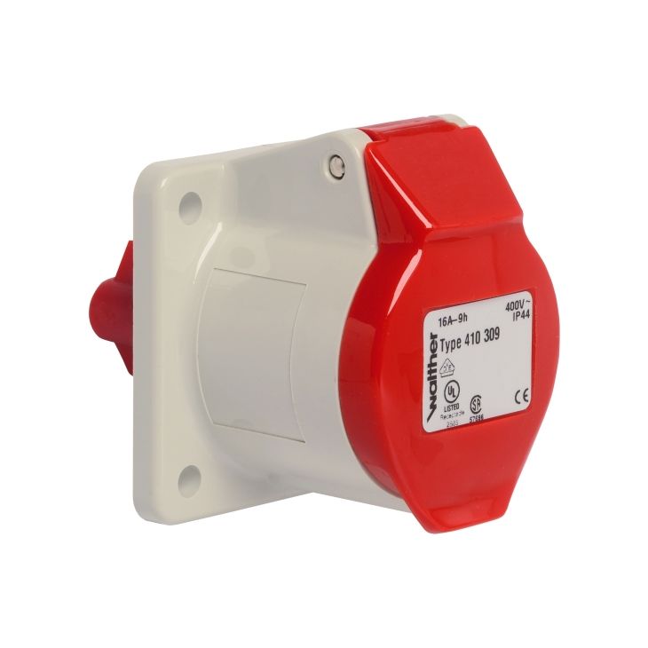 Stekkers, schakelaars en stopcontacten - Walther Werke - CEE Stopcontact recht 16A 3P 380V - 410309