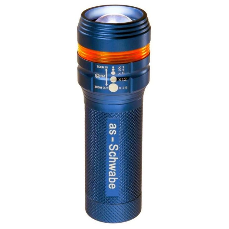Verlichting - Schwabe - LED zaklamp met zoom uit aluminium - 42804