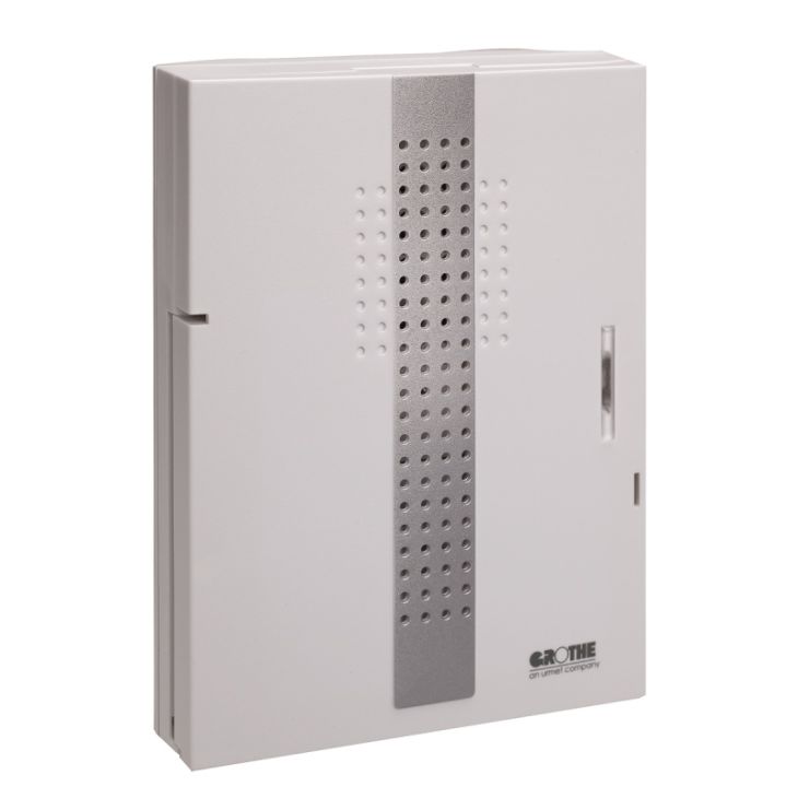 Deurcommunicatie en toegangscontrole - Grothe - CROMA 230A gong wit/zilver - 230 V AC of 8-12 V AC/DC - 43175
