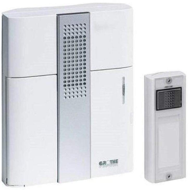 Deurcommunicatie en toegangscontrole - Grothe - MISTRAL 200 Draadloze gong - bereik 500m (batterijen 4x1,5V) - 43305