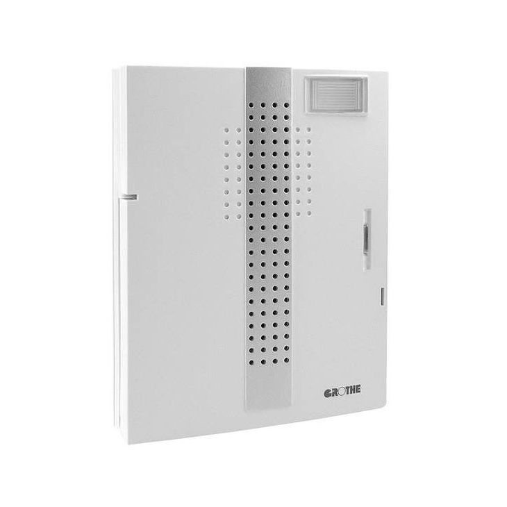 Communication de porte et contrôle d'accès - Grothe - MISTRAL 300M WS-SI Carillon sans fil blanc / argent - portée 500 métres - 43372