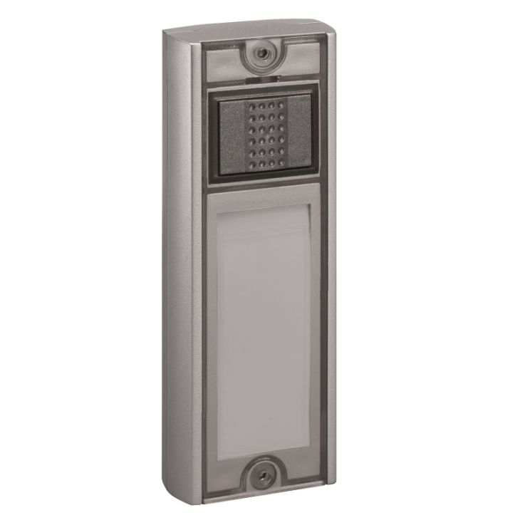 Deurcommunicatie en toegangscontrole - Grothe - MISTRAL waterdichte beldrukker grijs IP54 -bereik 500 meter - 43440
