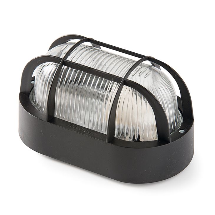 Éclairage - Famatel - Hublot Ovale PVC E27 60W noire - 4409-G