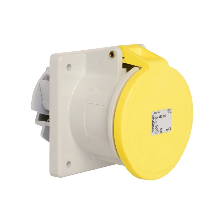 Fiches, interrupteurs et prises de courant - Walther Werke - Anbaudose gerade 63A 3P 110V 4hIP44 - 460304