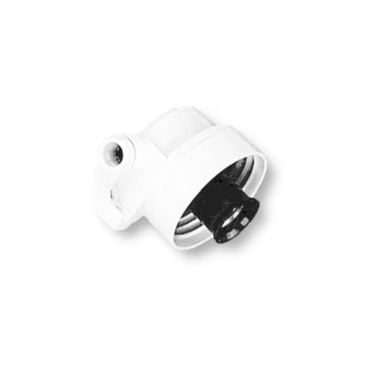 Éclairage - Electroplast - Douille apparente plastique E27 murale 60W IP40 blanc - 494GS