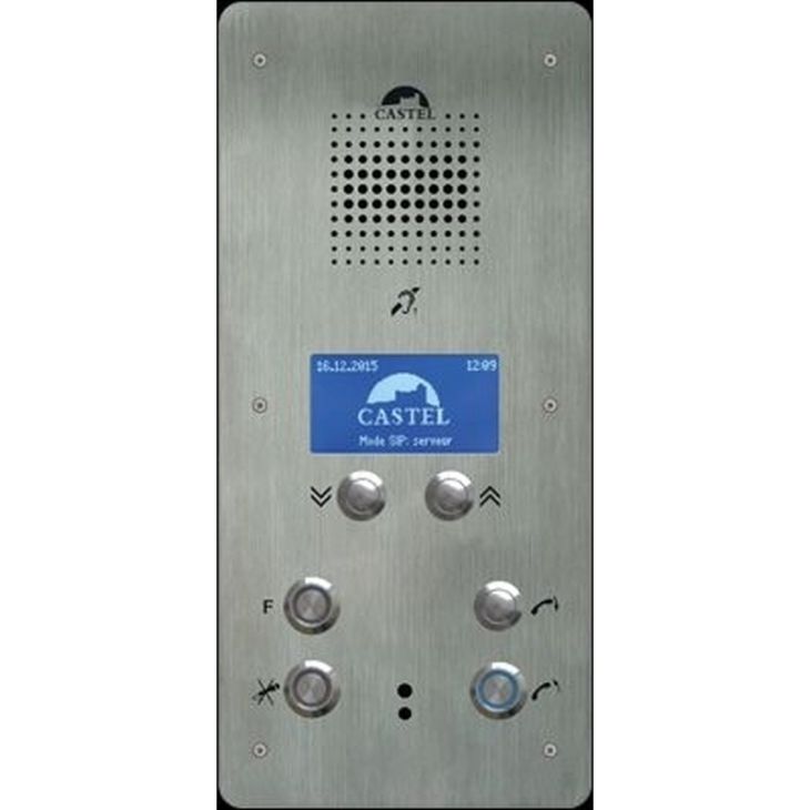 Communication de porte et contrôle d'accès - Castel - Poste avec afficheur graphique audio en version platine anti - 500.9200
