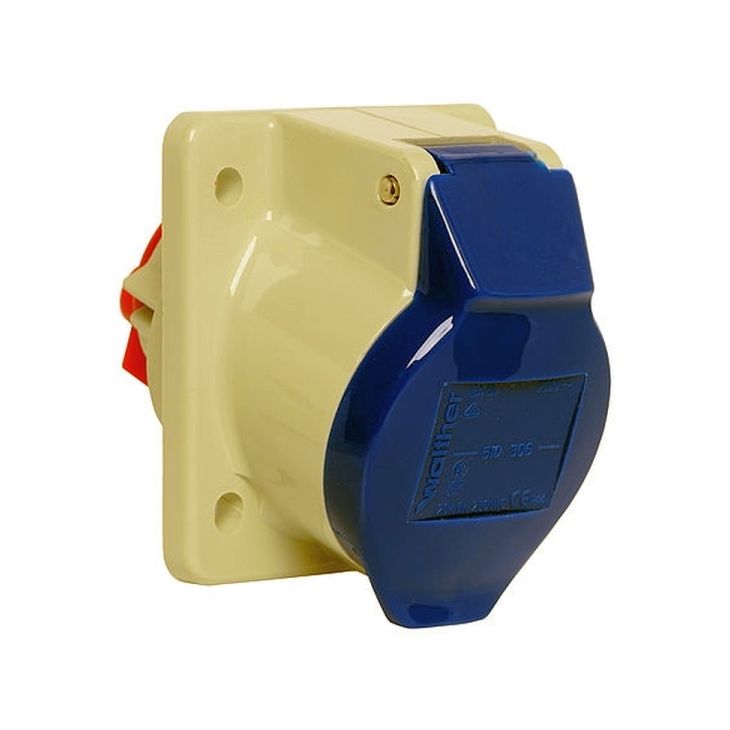 Stekkers, schakelaars en stopcontacten - Walther Werke - CEE Stopcontact schuin 23A 3P 220V - 510306NI