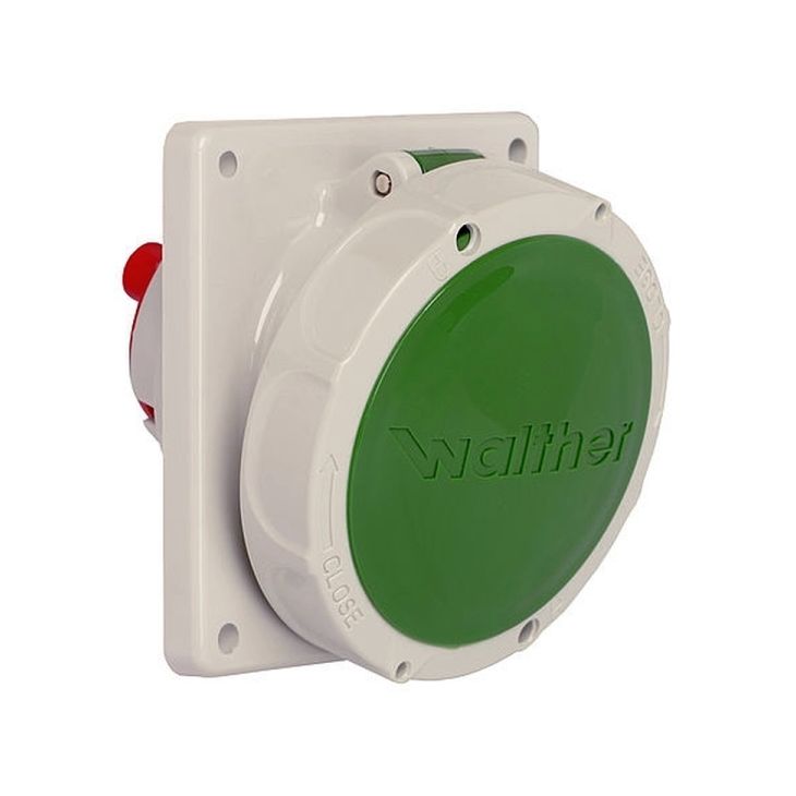 Stekkers, schakelaars en stopcontacten - Walther Werke - CEE Stopcontact schuin 16A 4P 100-3 - 519410