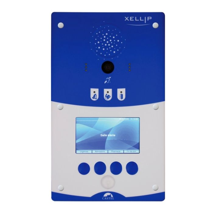 Communication de porte et contrôle d'accès - Castel - Poste TFT A/V bidirectionnelle 4 boutons désinfectable,PoE - 540.4600