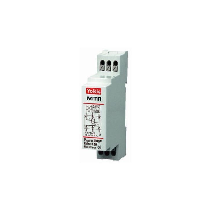Smart home en building - Yokis - MTR2000M - Getemporiseerde relais 2000W met nuldraad en timer (op DIN-rail) - 5454360