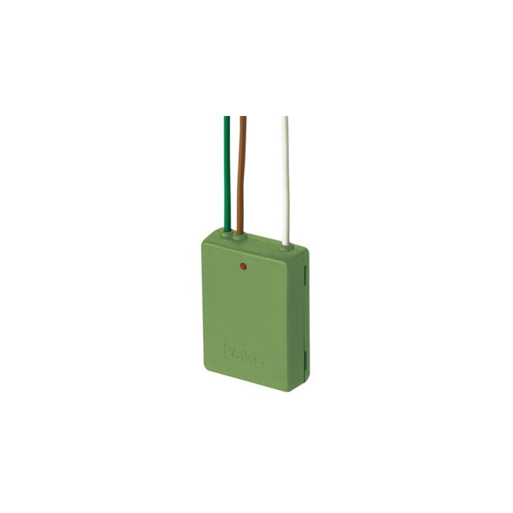 Smart home en building - Yokis - E2BPP - Tweekanaals draadloze inbouwzender voor pulsdrukker - 5454413