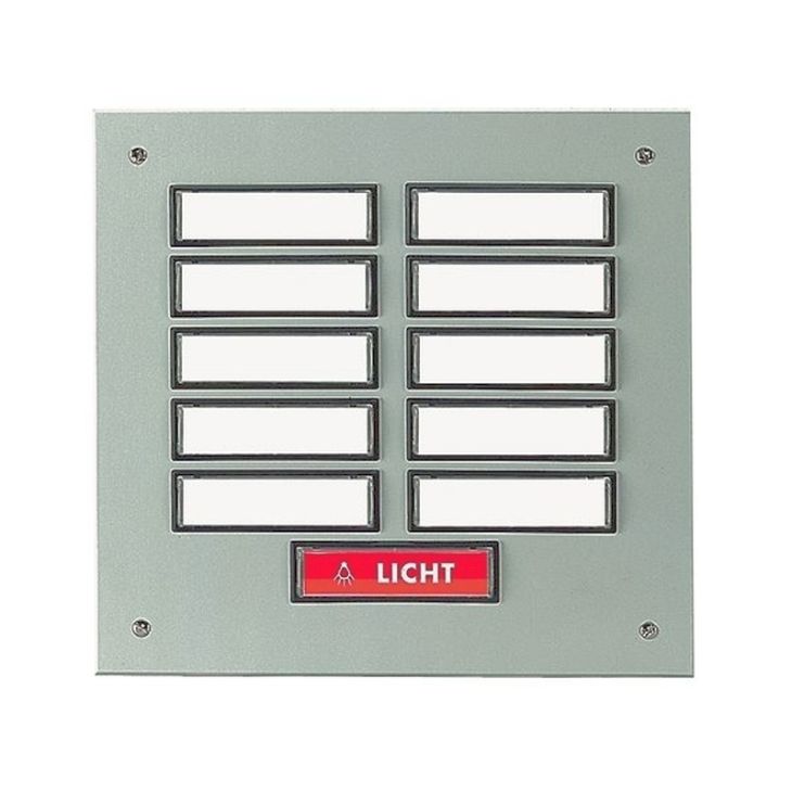 Communication de porte et contrôle d'accès - Grothe - ETA 856 EV1 Sonnette 2x5 boutons + 1 bouton lumineux en aluminium (anodisé) EV1 - 55831