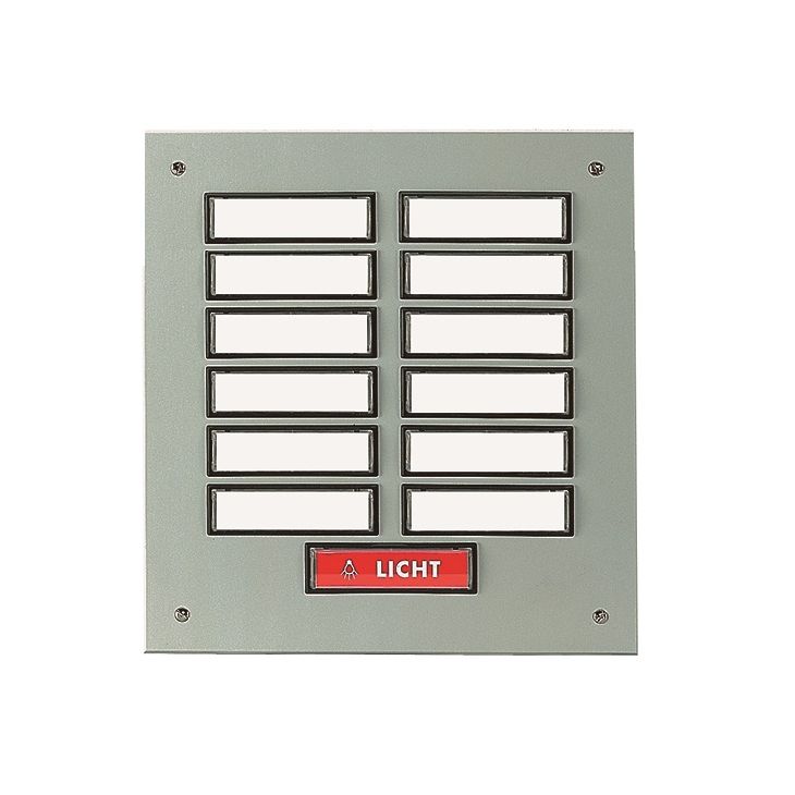 Deurcommunicatie en toegangscontrole - Grothe - ETA 867 EV1 Deurbel 2x6 knoppen + 1 lichtknop uit alu (geanodiseerd) EV1 - 55833