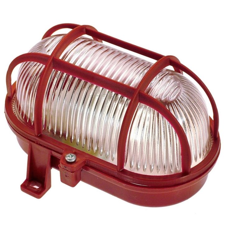 Verlichting - Schwabe - Hublot ovaal 60W, rood - 56113