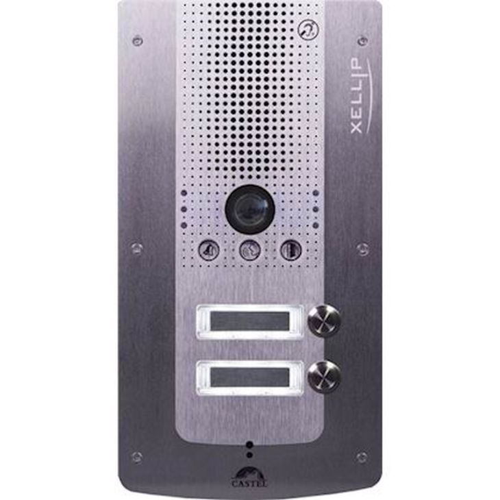 Communication de porte et contrôle d'accès - Castel - XE VIDEO 2B Portier audio video Full IP/SIP 2 boutons - 590.2100