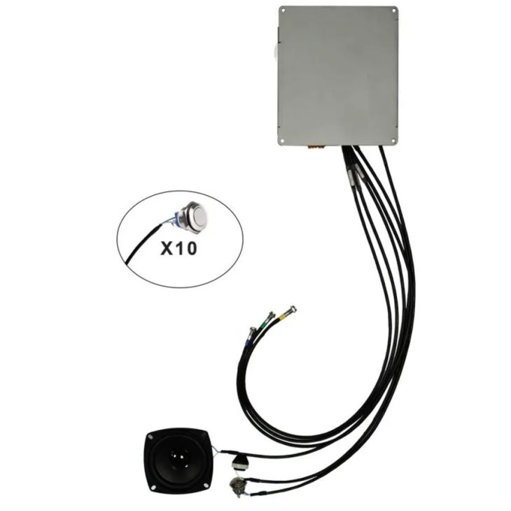 Communication de porte et contrôle d'accès - Castel - XE K AUDIO 10B Kit portier en carte Micro/HP1bp 3 leds PoE + option 9 entrées BP - 590.5605