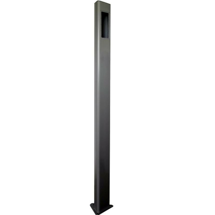 Communication de porte et contrôle d'accès - Castel - Potelet alu H:2,2m RAL9006découpe pr XE2PM - 590.9820