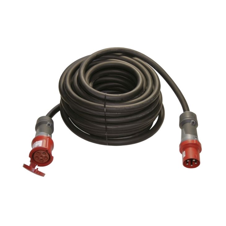 Fiches, interrupteurs et prises de courant - Walther Werke - CEE Rallonge 63A,43Kw 25m H07RN - 61040