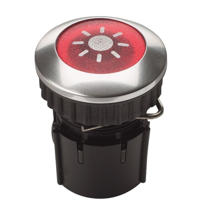Communication de porte et contrôle d'accès - Grothe - PROTACT 101 LED Bouton poussoir rond encastré en aluminium avec éclairage LED - 63022