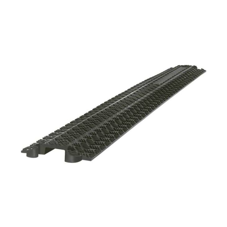 Werf- en werkplaatsmateriaal - Schwabe - Kabelbrug kanal1 recht rubber 1000x130x20mm 1xkanaal grote 40x10mm - 63210