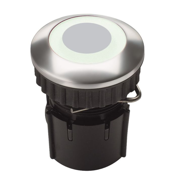 Communication de porte et contrôle d'accès - Grothe - PROTACT 230 LED Bouton poussoir rond encastré en aluminium - 63242