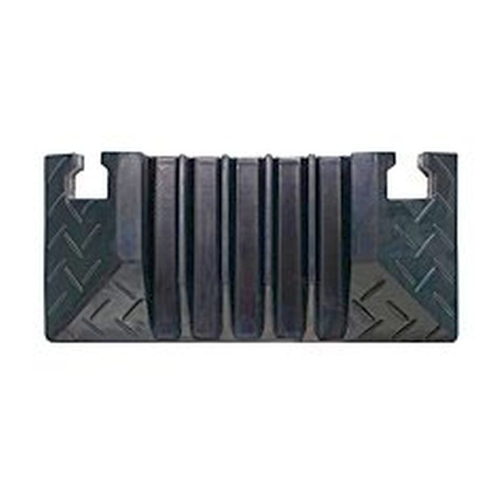 Werf- en werkplaatsmateriaal - Schwabe - Kabelbrug kanal5 eindstuk rubber 200x445x50mm 5xkanaal grote 35x35mm - 63252-