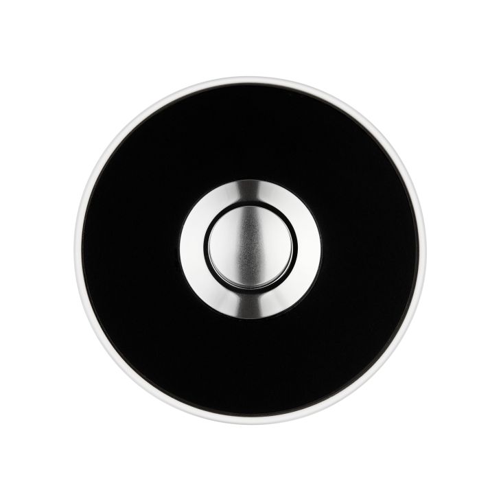 Communication de porte et contrôle d'accès - Grothe - Piccolo - Bouton-poussoir pour sonnette (rond), noir - blanc - 64196