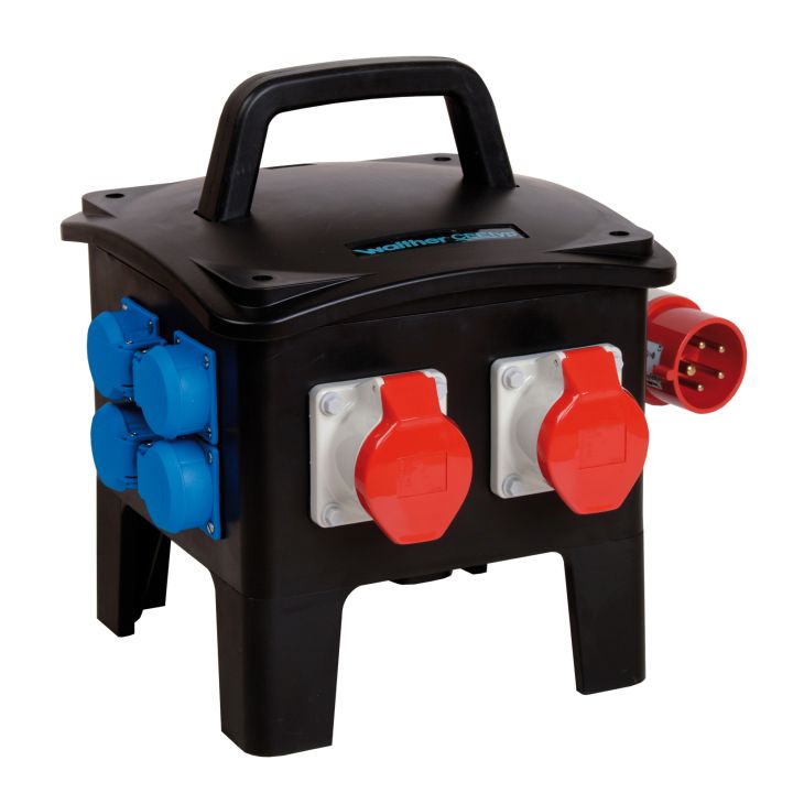 Werf- en werkplaatsmateriaal - Walther Werke - Draagbare massief rubberen contactdooscombinatie - 6430209A