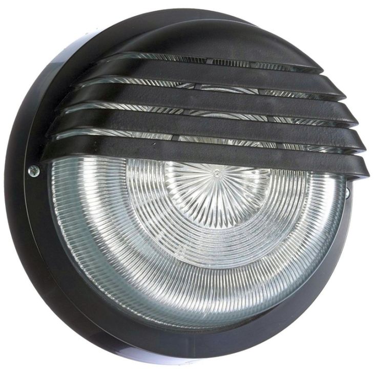 Verlichting - Schwabe - Hublot rond 75W, 230V, 1xE27 - IP44 Zwart - 66021