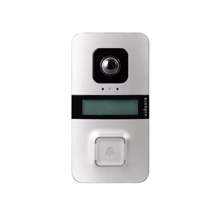 Communication de porte et contrôle d'accès - Grothe - Vidoora Poste extérieur vidéophone LAN, IP55, Gris métalique - 75404