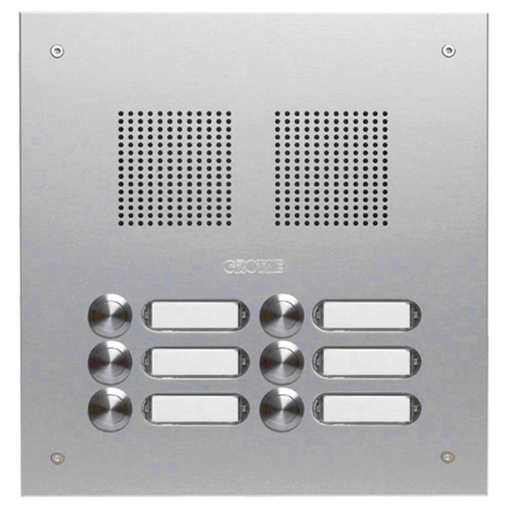Deurcommunicatie en toegangscontrole - Grothe - TS 787 deurplaat alu. EV1 2x3 drukknoppen 240x248x2,5mm - 78723