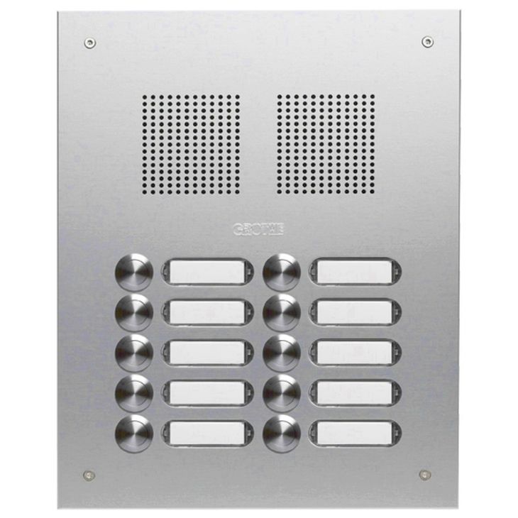Deurcommunicatie en toegangscontrole - Grothe - TS 787 deurplaat alu. EV1 2x5 drukknoppen 240x296x2,5mm - 78725
