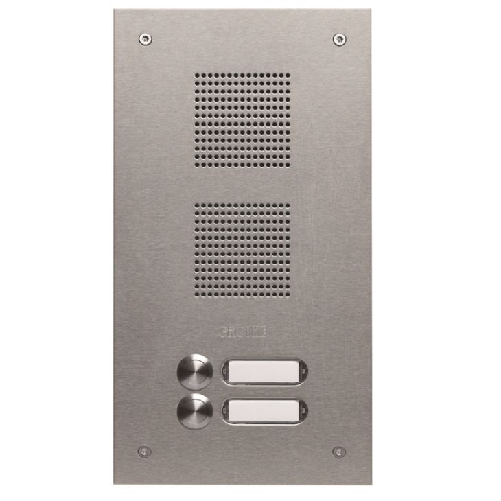 Communication de porte et contrôle d'accès - Grothe - TS 788 plaque de rue inox V2A 2 bp. 160x294x2 mm - 78812