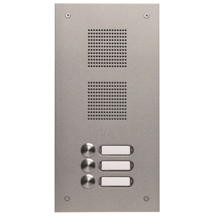 Communication de porte et contrôle d'accès - Grothe - TS 788 plaque de rue inox V2A 3 bp. 160x318x2mm - 78813