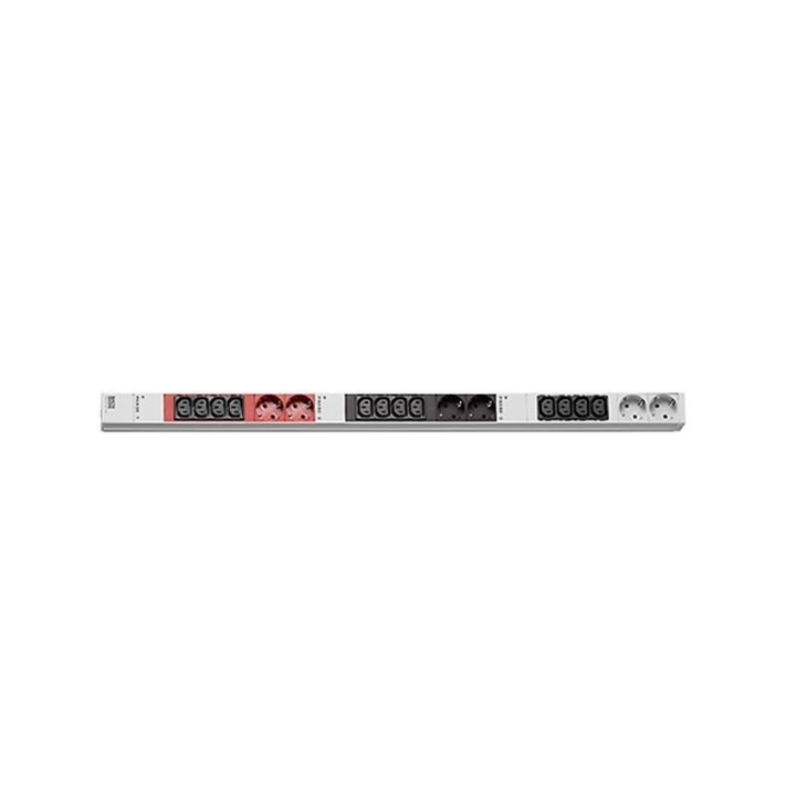 Électrification des bureaux et gestion des câbles - Bachmann - ALU 1U 12x C13 6x Schuko 3 Phases - 800.0109