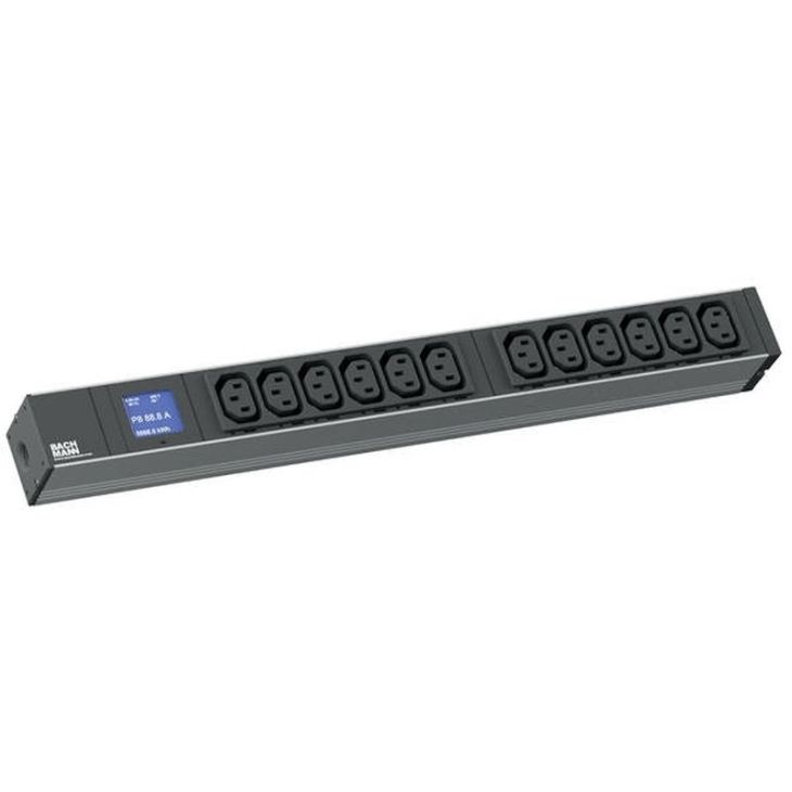 Kantoor elektrificatie en kabelmanagement - Bachmann - BN0500 19" Bluenet 12x C13 zwart - 800.2055