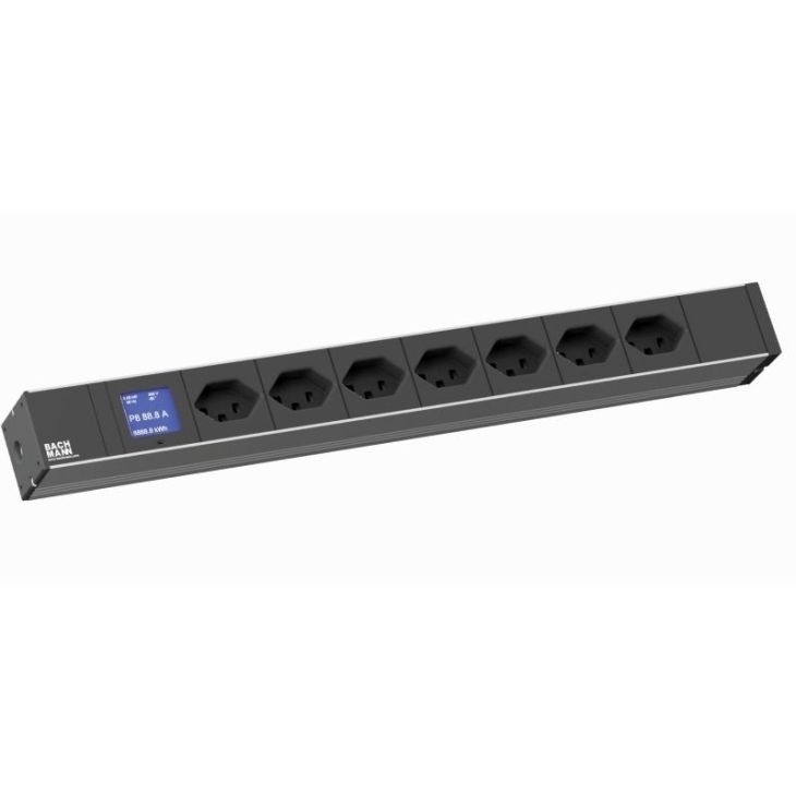 Électrification des bureaux et gestion des câbles - Bachmann - BN0500 19" 1HE 7xCH T23 avec câble CEE 16A - 800.2078
