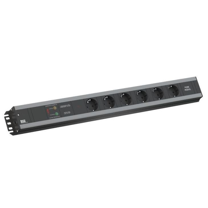 Kantoor elektrificatie en kabelmanagement - Bachmann - CRAFTSMAN stopcontact met radiomodule 868 Mhz met Overspanningsbeveiliging - 821.002