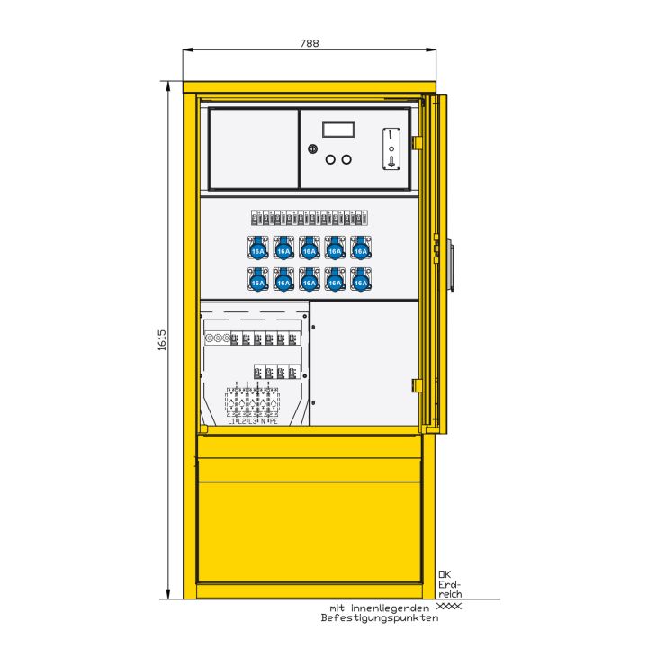 Werf- en werkplaatsmateriaal - Walther Werke - Energiezuil met betalingssysteem - 82178100