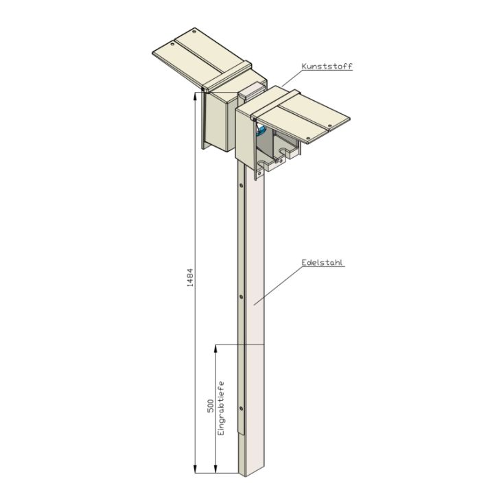Werf- en werkplaatsmateriaal - Walther Werke - Stopcontact kolom CS-Ku 4 - 82720400