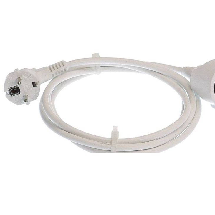 Matériel pour le chantier et l'atelier - Schwabe - Rallonge PVC 3m H05VV-F 3G1,5mm² blanc - 850311