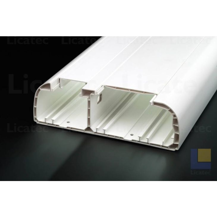 Installatiemateriaal - Licatec - BR70 Kabelkanaal met deksel L:2000 x 210x 70 mm - 8705