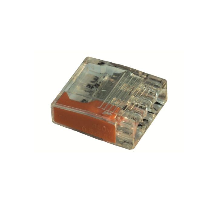 Installatiemateriaal - Don Quichotte - Mini Steekklem 3-polig  0,5 - 2,5mm² oranje - 900476